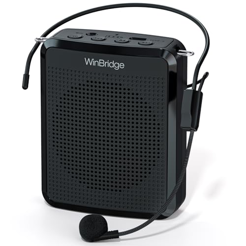 WinBridge - Amplificador de Voz con micrófono portátil, micrófono de Profesor para Aula, Altavoz de guía turística, micrófono de Auriculares para Instructor de Grupo, micrófono megáfono, Sonido Claro WinBridge - Amplificador de Voz con micrófono portátil, micrófono de Profesor para Aula, Altavoz de guía turística, micrófono de Auriculares para Instructor de Grupo, micrófono megáfono, Sonido Claro
