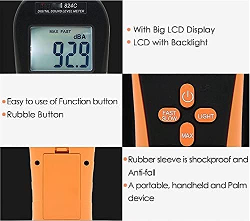 Decibel Meter Decibel Meter-Professional Sound Pressure Level SPL Reader Handheld Digital Messgerät Messbereich 30-130 dB(A) Accuracy 0,1 dB Noise Tester