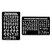 Menolana Braille Alphabet Board Effective Teaching Supplies Lightweight Compact Portable Learn Braille Education Gift for Adults, Black 2pcs