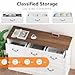 TackView 7 Drawer Modern Wood Dresser Chest，Rustic Farmhouse Storage Organizer for Bedroom, Living Room, Closet, Hallway, and Children’s Room