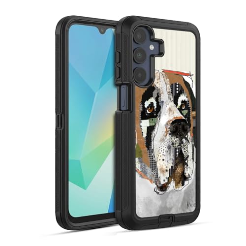 Head Case Designs Officially Licensed Michel Keck Saint Bernard Dogs 2 Ultra-Armoured Shockproof Case [Military Grade Protection] Compatible with Samsung Galaxy A16 5G