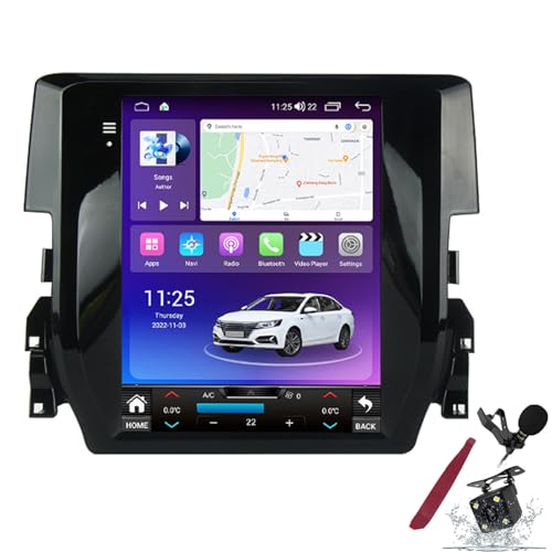 Carplay et navigation GPS intégrés sur cet autoradio Android 15 pour Honda Civic M150s