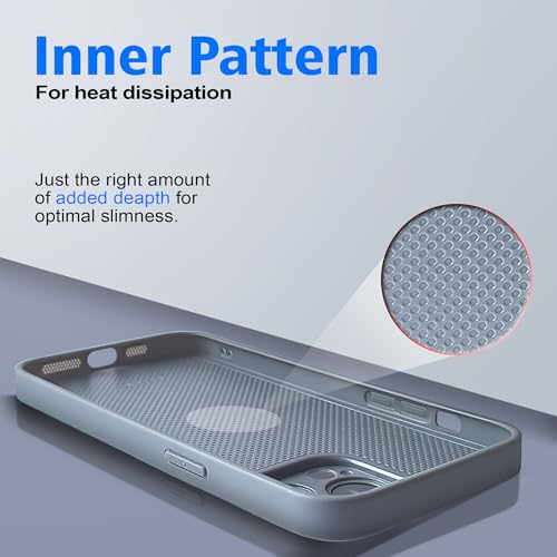 Image of Hupshy Back Case Cover for iPhone 13 AutoFocus Chromatic Lens Shield Case with Logo, Matte PC Glass, Protective Camera Lens Plating Cover for iPhone 13 (Matte, Grey)