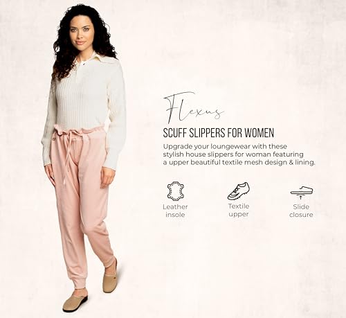 Flexus Spring Step Scuff Slippers for Women – Lightweight Indoor Footwear with Flexible Round Toe Design3