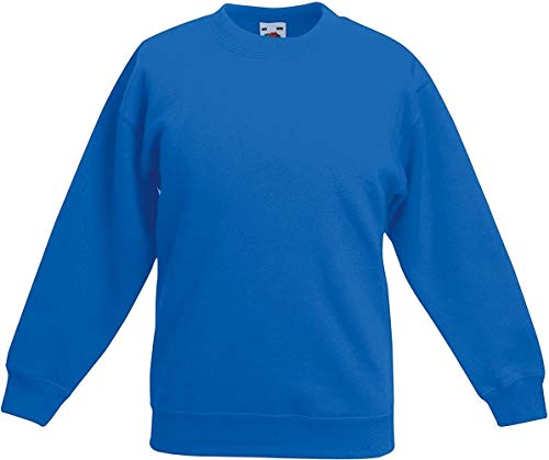 Image of FRUIT OF THE LOOM Kids Classic Set-in Sweatshirt Jumper SS201 (7/8 Years, Royal Blue)