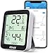 Govee Thermomètre Hygromètre Intérieur Petit Moniteur Mini Numérique à Haute Précision Capteur Humidité Température, LCD Bluetooth Stockage Données Maison Chambre Frigo Cave Garage Serre