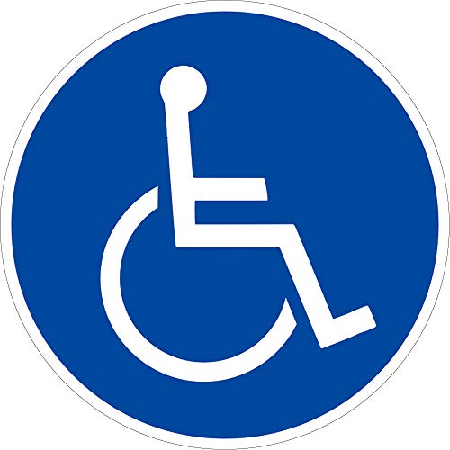 Preisvergleich Produktbild Aufkleber Rollstuhlfahrer 31,5cm Ø Folie