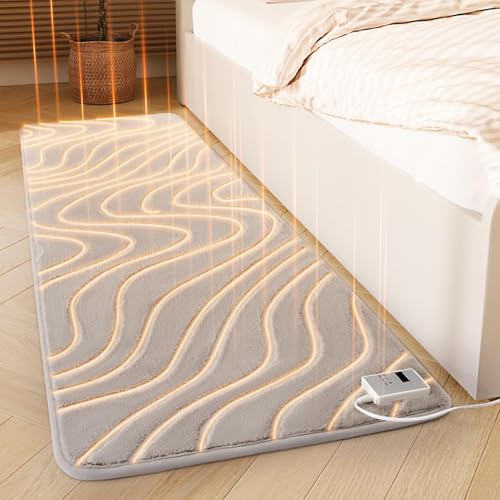 Tapis chauffant électrique en graphène avec minuterie 9H et 6 vitesses