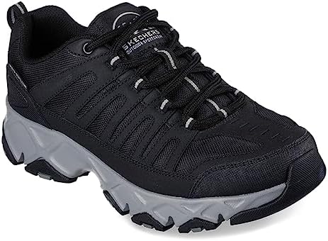 Skechers mens Crossbar Stilholt Oxford, Black/Grey, 13 X-Wide US | Image 2