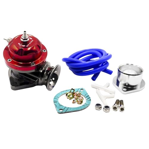 QOKLIYUI Kit de válvula de Descarga Universal Tipo RS Tur-bos, válvula de Descarga BOV de 25psi, Descarga de Turbos, eficiente y Potente, Rojo