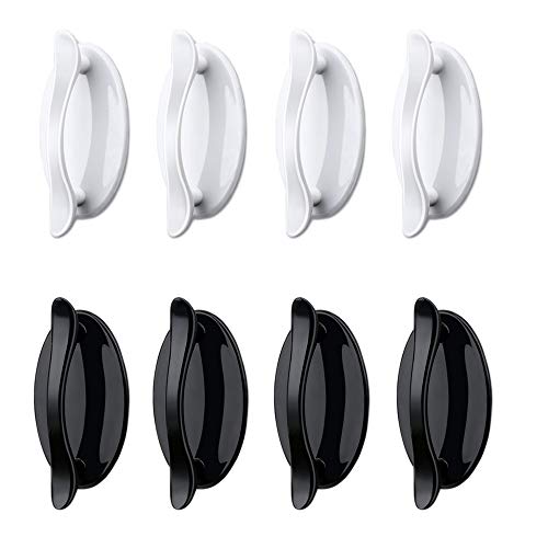 Zasiene Poignée Autocollante 8 Pièces Porte Instantanée Autocollante Accoudoir Forte Auto Adhésif Poignée pour Réfrigérateur Placard Porte Tiroir, 2 Couleurs Cover
