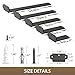 Goovilla Shelf Brackets 6 Inch, 6 Pack Floating Shelf Bracket, Heavy Duty Shelf Brackets for Wood Shelves, Black Metal Wall Shelving Brackets, 6