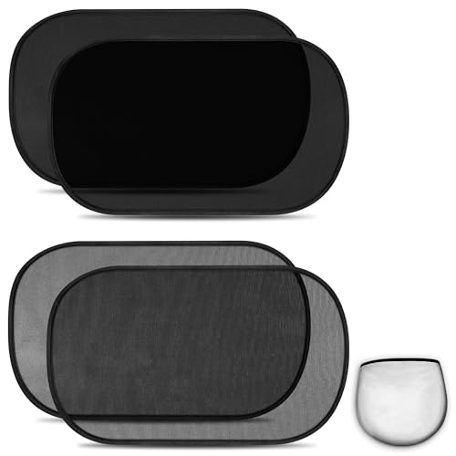 NINEMAX 4-Pack Car Window Sun Shade for Baby Proven to Block 99.95% UVR,UPF 50+ Car Window Shade,Car Seat Sun Protection, Universal Fit