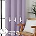 Simplebrand Ava Lilac Blackout Curtains for Bedroom 63 Inch Length 2 Panels Set, Nursery Thermal Insulated Energy Saving Rod Pocket Window Treatment Curtains Blackout Drapes, W40 x L63 Inch, Lilac