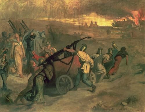 Tableaux Posters Impression Toile les Pompiers 60x90cm Décoration Murale Pierre Puvis De Chavannes