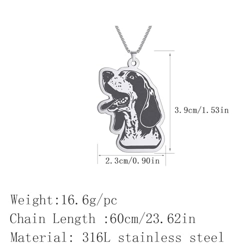 Collier pendentif pointeur allemand à poil court pour femmes et hommes - 3