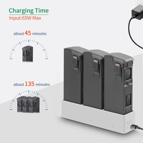 Hub de carga de batería para Avata 2 de tres puertos con indicadores LED 5