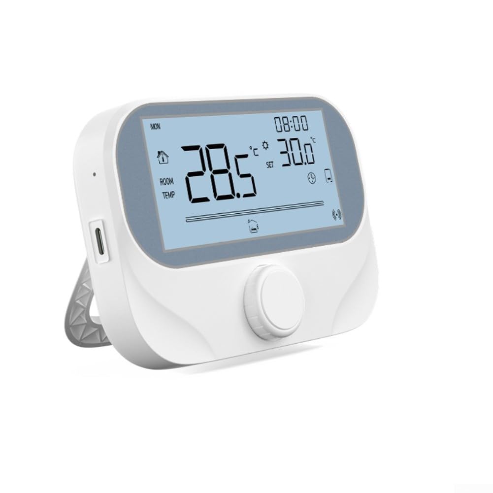 Termostato de caldera RF que apoya para Tuya Smart App Control Rotary Precision Ajuste y monitoreo de condiciones ambientales