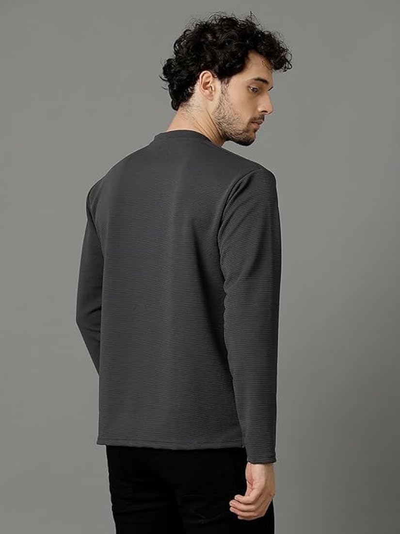 HOOUDO Men's T Shirt Short Sleeves Button Up Henley Tops Loose Cotton