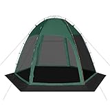 Screen Tent with Removable Floor, Siebwin 10'x10' Six-Sided Gazebos with Mosquito Netting Sunproof Outdoor Canopy Tent for 4-6 People Family Backyard Party Outside Activities, Green