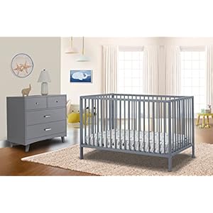 Sorelle furniture classic 3 in 1 convertible crib made of sustainable beachwood non toxic finish wooden baby bed toddler bed and childs daybed nursery furniture gray  urban country home decor
