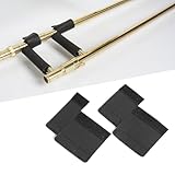 BildeeMait PU Leder Posaune Trompete Handschutz Kissen Schutz Hals Abdeckung Tenor Bass Posaune Ventilschutz mit Befestigungsband 20,5 x 14,5 cm