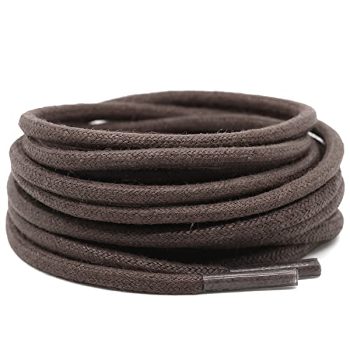 Image of DELELE 2 Pair Super Cotton Round Waxed Shoelaces 1 /8 inchThick Shoe String Boot Laces for Dress Shoes