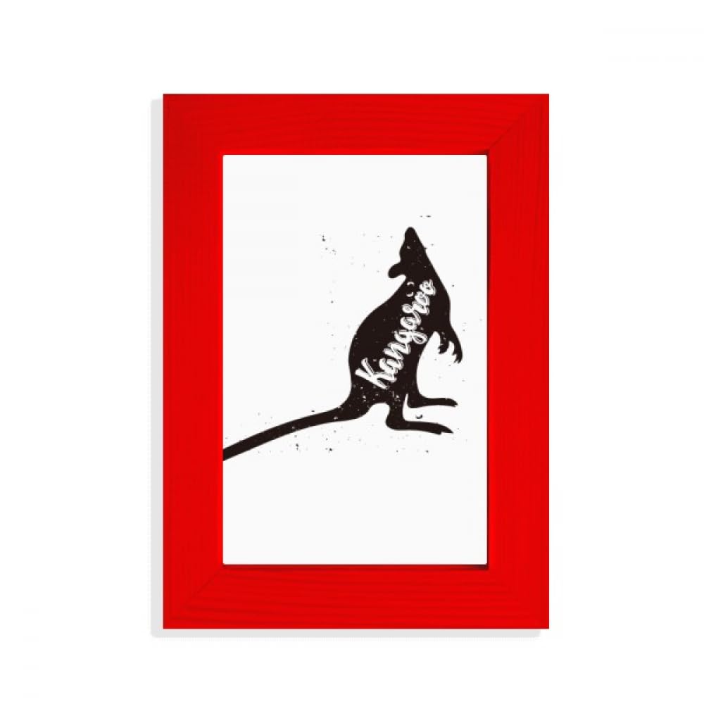 Cadre photo kangourou noir et blanc en bois laqué mat premium