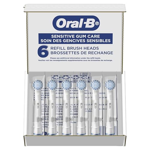 Image of Oral-B Sensitive Gum Care Replacement Brush Heads for an Oral-B Electric Toothbrush, Pack of 6