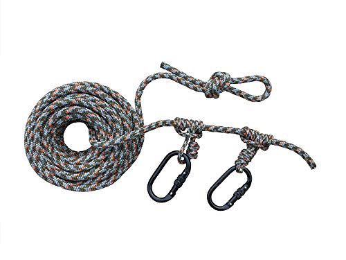 ZOOK Line 1.0 | 35 ft. 2-Man Hunting Safety Rope | Tree Stand Climbing Lifeline | Camo Tree Strap