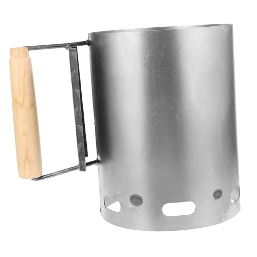 BESPORTBLE Arrancador De Portátil Mango De Madera Barbacoa Exterior De para Asados y Camping Estabilidad y Durabilidad