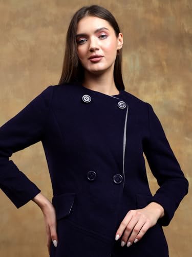 Image of KOTTY Womens Cotton Blend Standard Length Elegant Style Coat - Classic Style with Modern Detailing