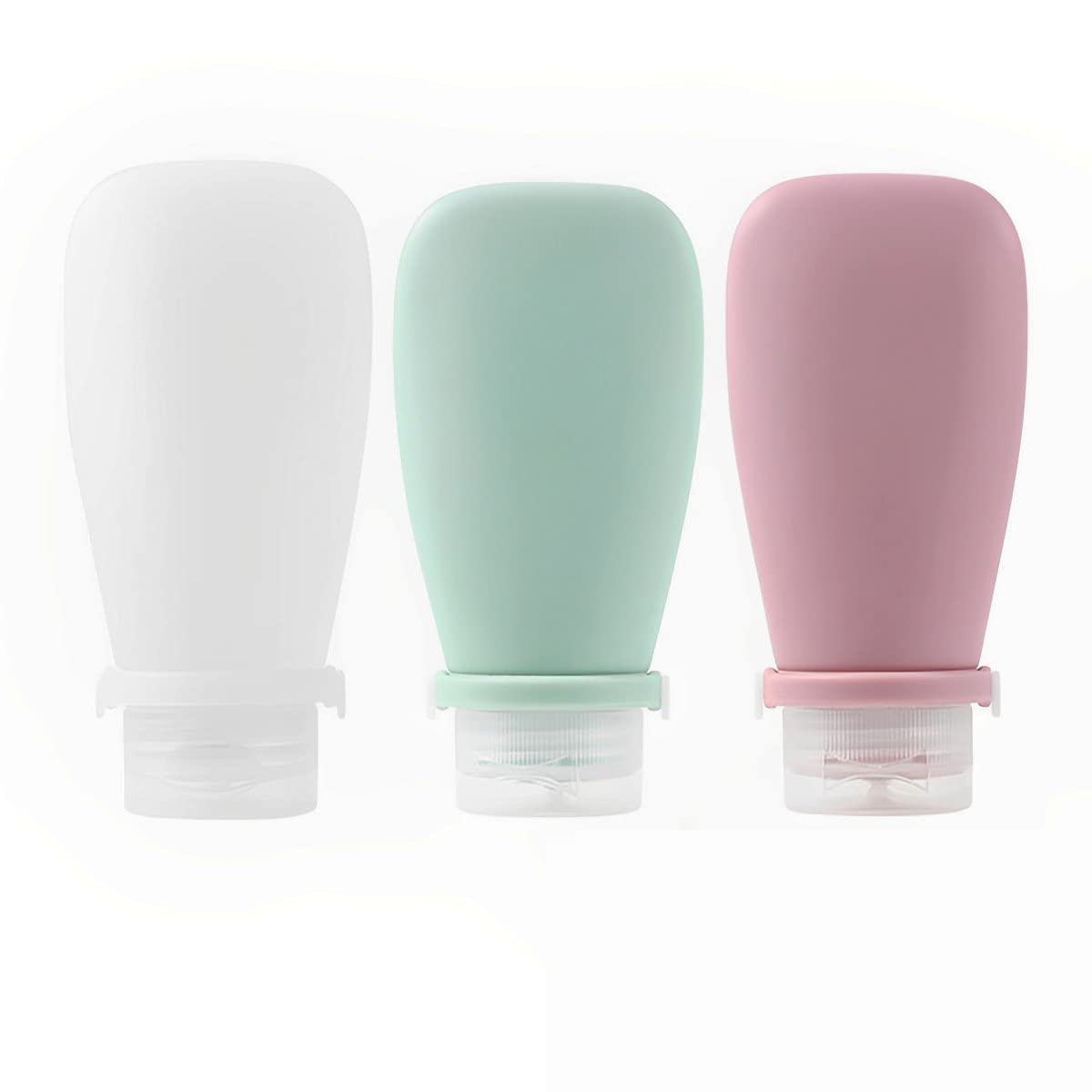 MAYCREATE Silicone Travel Bottles for Toiletries, 3 Pcs 90ML