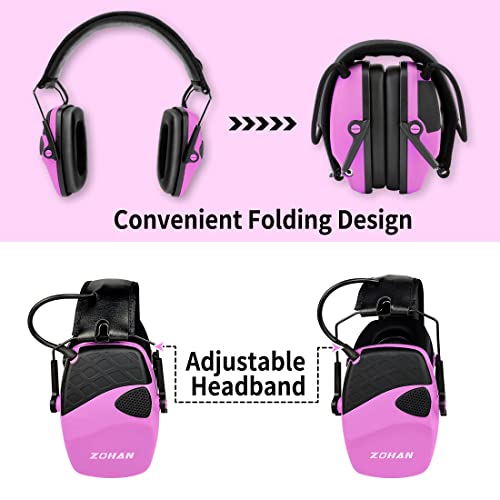 Zohan Em054 Electronic Shooting Ear Protection With Sound Amplification, Slim Active Noise Reduction Earmuffs For Gun Range #TOP4