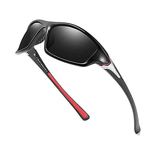 Tukcherry Lunettes de soleil polarisées Hommes Femmes/Lunettes de sport réfléchissantes avec sports de plein air été Conduite Pêche Lunettes de soleil alpinisme Hommes (T120)