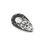 JIFENG - Cigar Cutter - Black Lacquer Skull Pattern - Duty Aluminum Cigar Guillotine - Surgical Self Sharpening Blade - 2 Blades Lock System - Elegant Pouch and Gift Box Included - Travel Cigar Tool