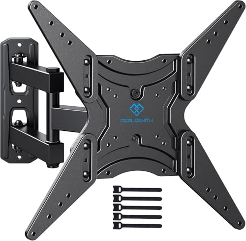 PERLESMITH Soporte TV Pared, Inclinación Orientable Fijación Extensible, Soporte Television Pared de 26 a 60 Pulgadas, LED LCD y Curvado, Capacidad Máxima de 35 kg, MAX VESA 400 x 400 mm