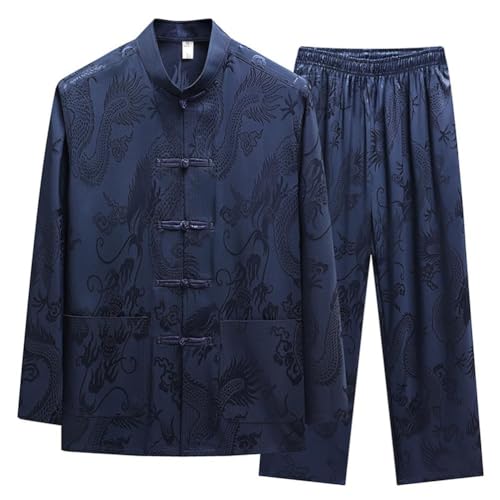 Ensemble chemise et pantalon homme rétro décontracté en coton jacquard