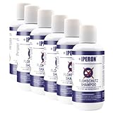 IPERON® 6 x 200 ml Flohschutz Shampoo | Effektive Abwehr von Flöhen, Zecken & Milben | Mit Geraniol | Reinigt, pflegt & vertreibt Lästlinge | Sanft zu Haut & Fell von Hunden, Katzen & Nagern