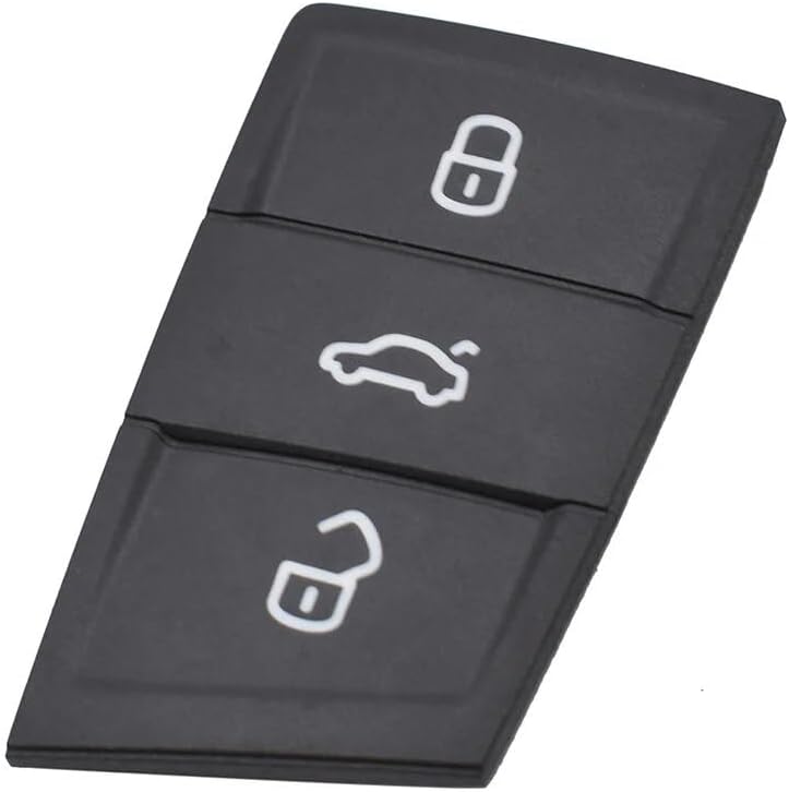 3 Buttons Remote Key Fob Case Rubber Case Shell Skin Pad, for Seat, Ateca, Leon, Ibiza, for VW, for POLO, for Golf, 7, for Tiguan, 2017 2018 2019 Key Fob Sleeve