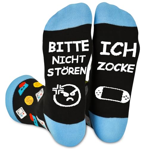 Lustige Gaming Socken Gamer Geschenk Mit Spruch Bitte Nicht Stören Ich Zocke Zocken Socken Lustig Neuheit Geburtstag Geschenke Für Zocker Männer Herren Jungs Damen Spieler