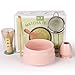 LustLocke Kit Matcha Giapponese Completo, Frusta in Bambù, Cucchiaio, Ciotola e Supporto, Set Matcha Ideale per Cerimonia Tè Tradizionale e Preparazione Macha Tea (Rosa) immagine