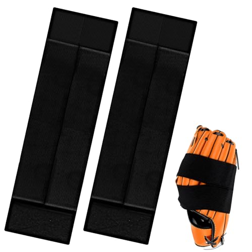 2 PCS Glove Wrap Band Baseball Glove Strap Softball and Baseball Glove Strap Elastic Glove Wrap Softball Baseball Glove Accessories for Quickly Keep the Pocket Formed Fit All Gloves