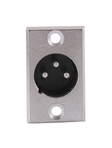 Conector XLR macho de 3 clavijas sourcing map para eliminar ruidos en paneles de audio 3