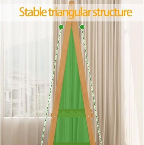 Double Layer Bamboo Clothes Rail - Foldable, Lightweight Garment Rack for Bedroom Storage & Organization - Stylish & Eco-Friendly Solution for Space Saving image 5