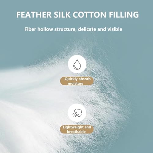 GAORUIFENG Duvet, Skin Duvet, Washable Ice Silk Air Conditioner Duvet Quilt Premium Cool Ice Silk Duvet, for Hot Sleepers (B, 150 * 200cm/59 * 79in [+2*Pillowcases]) (B 200 * 230cm/79 * 90in)4