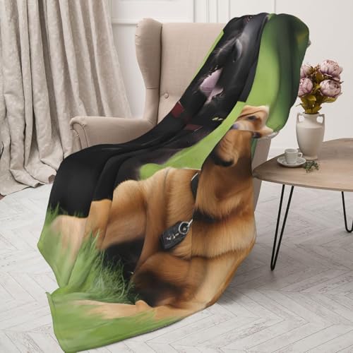 Couverture lit et canapé labrador plaid chaud léger durable 203x152 cm - 5