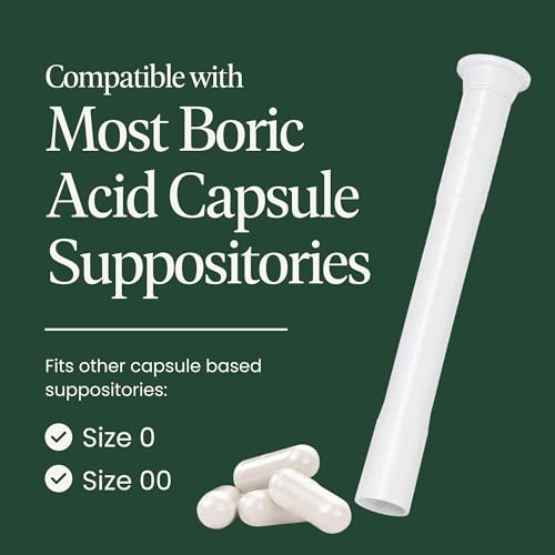 Image of NewLife Naturals Vaginal Suppository Applicators for Boric Acid Suppositories, Size 0 & 00 Capsules, and Pills & Tablets - Individually Wrapped Disposable Applicators - Pack of 28 (Made in USA)