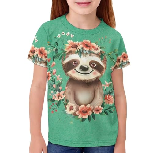 Image of JEOCODY Boys Girls Graphic Tees Funny 3D Printed Short Sleeve T-Shirts 3-16T