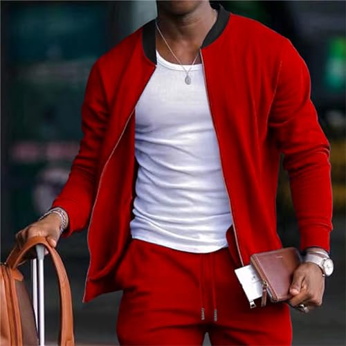 Mens Casual Varsity Jacket Lightweight Suede Bomber Jacket Winter Long Sleeve Zipper Vintage Jacket for Men3